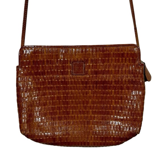 Fendi Handbags - Vintage Fendi Intrecciato Woven Brown Leather Crossbody Bag 1980s PLEASE READ